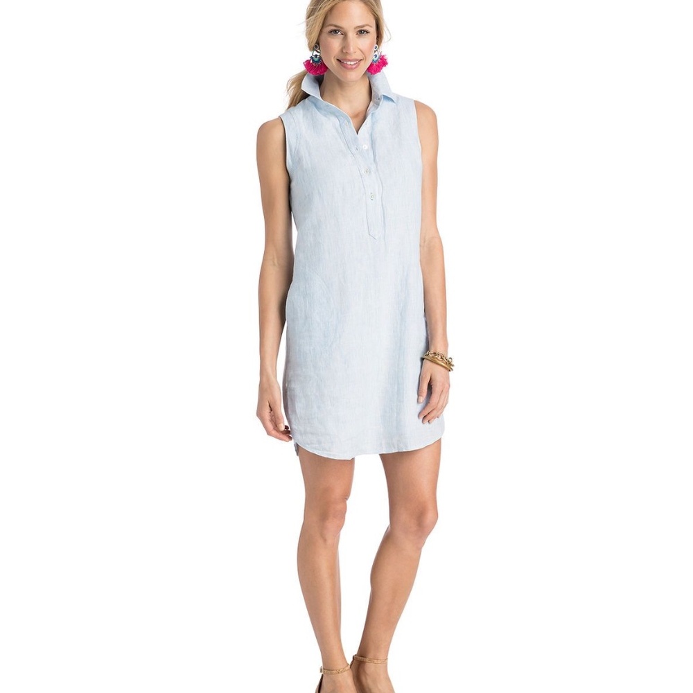 NWT VINEYARD VINES TINY BREEZE SLEEVELESS SHIRT DRESS SIZE 2!